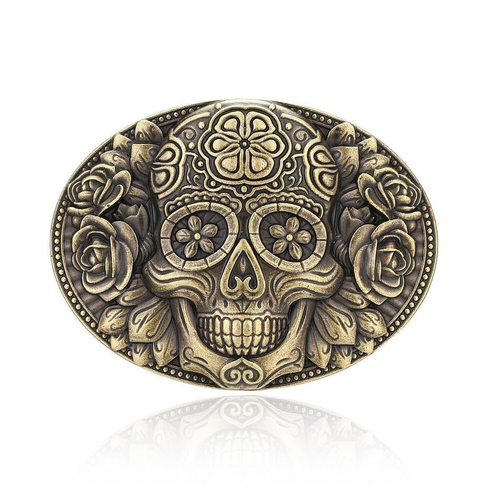 7204 Skull Belt Buckle Cowboy Belt Buckle Western Cool Belt Buckles Rodeo